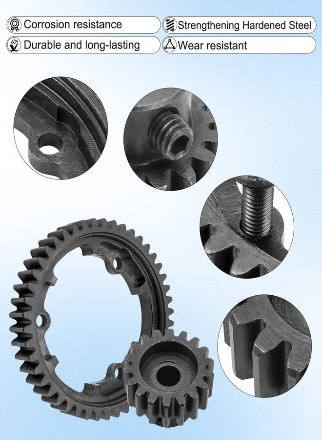 ULZOZN Hardened Steel 46T Spur Gear 1 Mod ＆ 18T Motor Pinion Gear, Fit for Traxxas 1/5 X-Maxx 1/7 XO-1 1/10 Maxx/E-Revo 2.0 VXL Replace #6447 - Image 3
